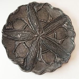 Carson Industries Statesmetal Corn in Husks Decorative Plate
